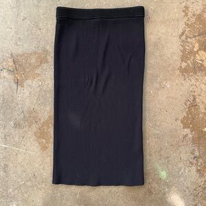 Michael Kors Black Jersey Ribbed Pencil Skirt Size Small